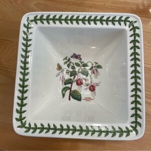 Portmeirion Botanic Garden Square Bowl - White and Green